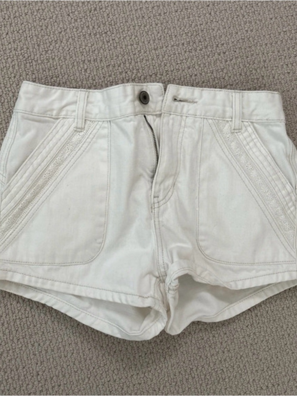Free people women’s White denim Shorts